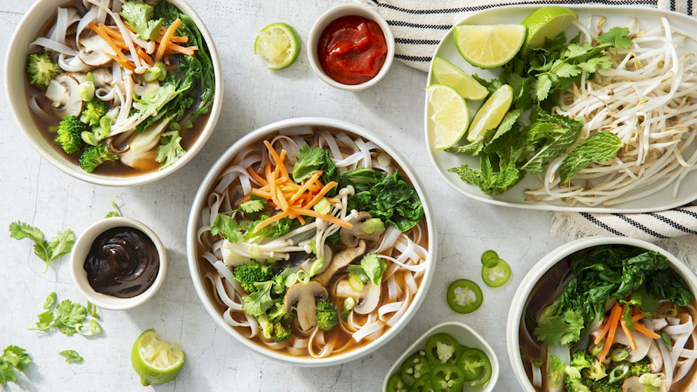 Enjoy Vegetarian Pho to feel the delicate blend of herbs and spices